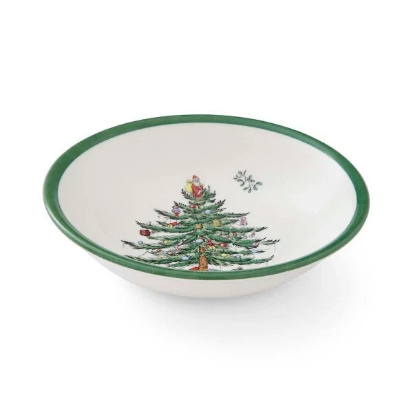 Spode Christmas Tree 6-Inch Cereal Bowl, Set of 4 Festive Holiday Tableware